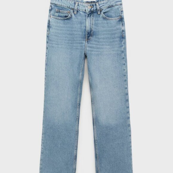 Mango Matilda Light Wash Straight Mid-Rise Jeans Size 2 - Picture 8 of 12